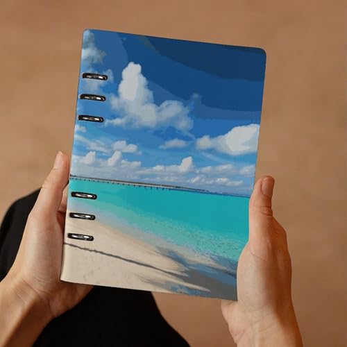 Cuaderno A5 de hojas sueltas recargable con cubierta duradera para diarios de notas 7