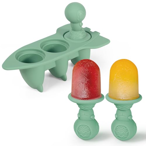 Image of Haakaa Astronaut Ice Pop Mould Set – Mini Silicone Breastmilk Popsicle Molds with Sticks, Anti-Choking Design, Ideal for Baby Teething Relief, Frozen Breastmilk Treat Maker for Infant