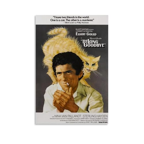 RWTWQGEQWGR The Long Goodbye 1973 Movie Poster Art Wall Decorative Aesthetic Cover Poster Design Painting 12x18inch(30x45cm) Unframe-style
