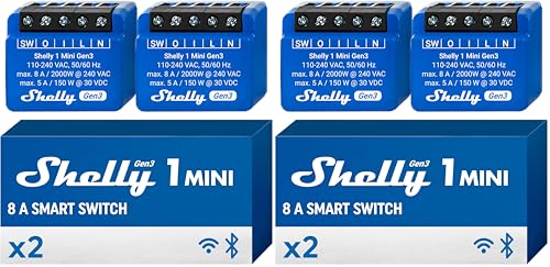 2 pezzi (Confezione da 2), Shelly 1 Mini Gen3
