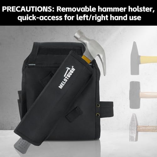 Image of MELOTOUGH Tool Belt with Suspenders Electrician Tool Bag Suspenders Framers Combo Apron Tool Belt Construction Tool Pouch Suspenders Heavy Duty Carpenter Suspension Rig（Grey）
