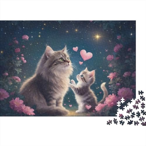 Gatti nel giardino stellato - Puzzle fai da te da