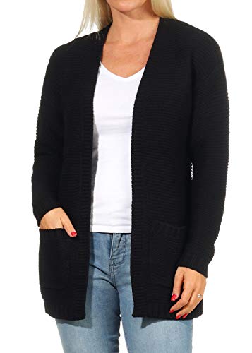 Vero Moda Femme Vmno Name Cardigan Noos Gilet, Noir (Black Black), M EU