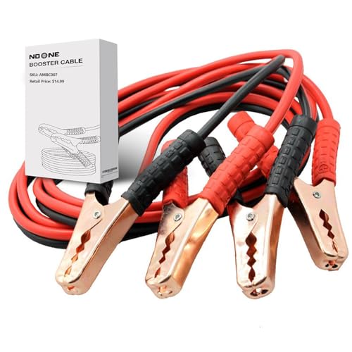 NOONE Jumper Cables for Car Battery, Heavy Duty Automotive Booster Cables for Jump Starting Dead or Weak Batteries (10-Feet (10-Gauge)
