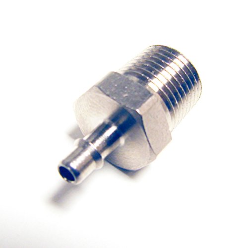 EB30-1/8, Straight Connector Fitting, 1/8 NPT Thread, 1/8 Tube Id Barb