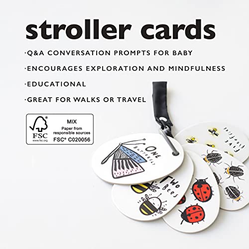 Wee Gallery Stroller Cards - I See Bugs To Count - Counting Numbers Travel Activity For Babies, Toddlers, With Snap On Strap For Walks, Car Seat, Bag, Stroller #TOP2
