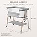 Cowiewie Bassinet Bedside Sleeper, Portable, Breathable, Adjustable Baby Bedside Bassinet for Peaceful Nights, Grey