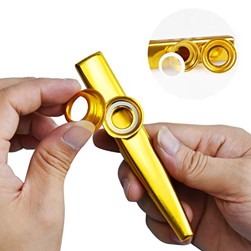6 pcs WEKON Métal Kazoo, Instrument de Musique Enfant, 6 Couleurs Flûte Métal Instruments de Musique pour Accompagnement… - Les Beatles, Paul McCartney, John Lennon, RIngo Starr, George Harrison 6 pcs WEKON Métal Kazoo, Instrument de Musique Enfant, 6 Couleurs Flûte Métal Instruments de Musique pour Accompagnement… – Image 4