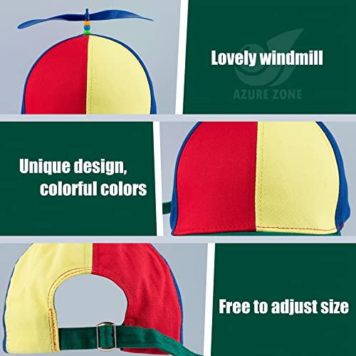 Azure Zone, Boné de hélice destacável multicolorido, chapéu de helicóptero, boné de beisebol ajustáv