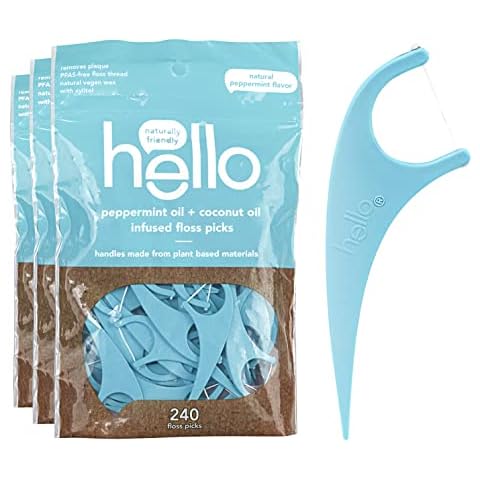 hello Peppermint Floss Picks, 240 Count Cover