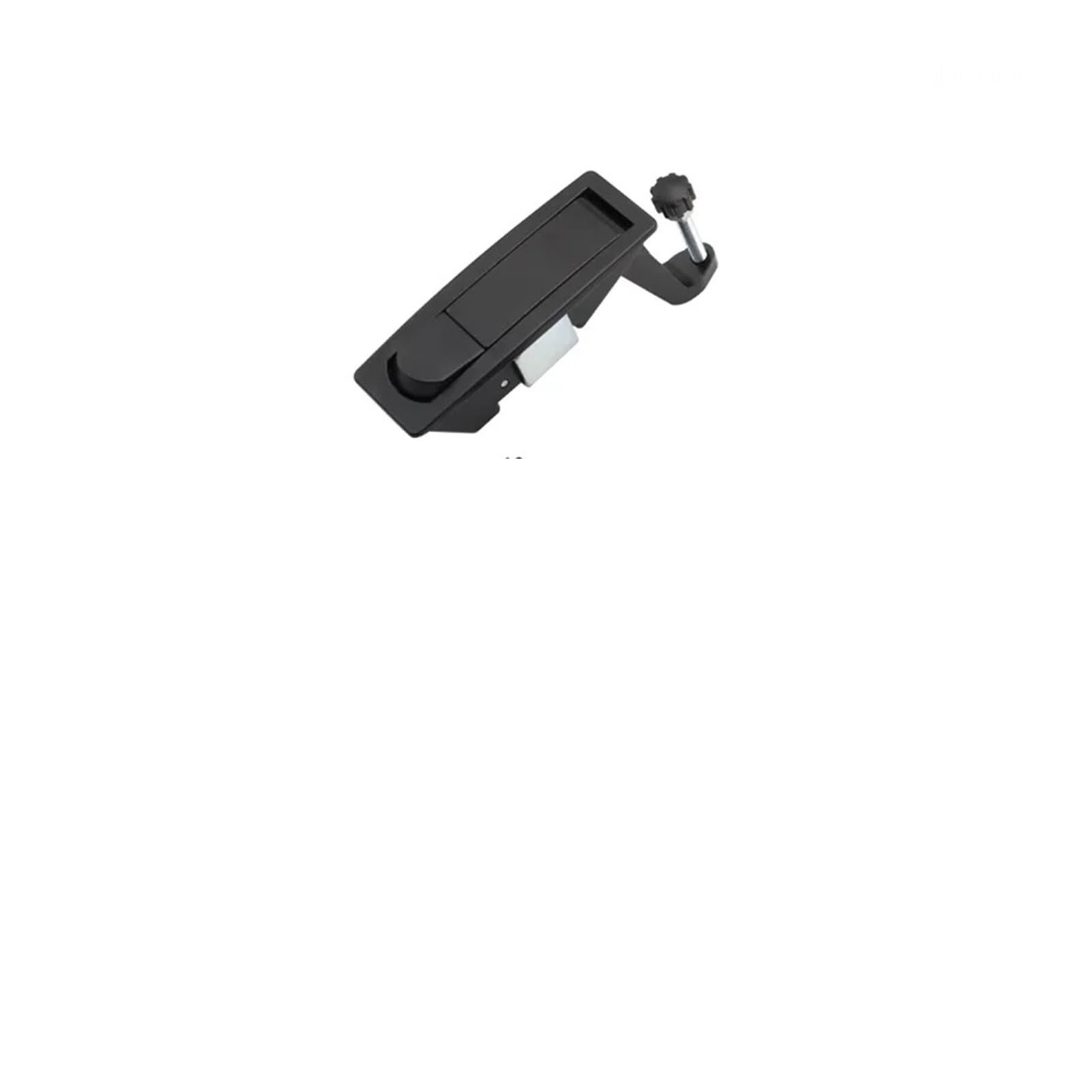 Zinc Alloy Flat Bounce Lock for Cabinet & Electrical Cabinet Use(Black-no lock-3pcs)