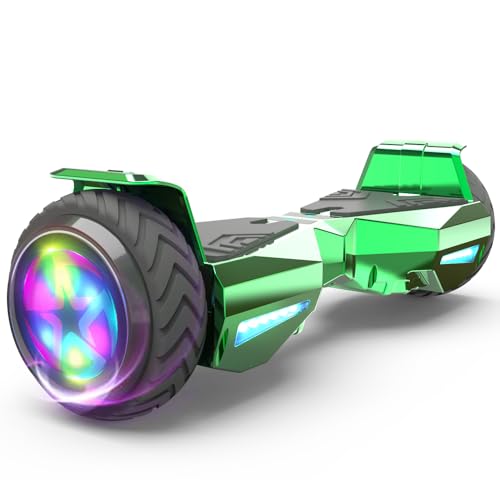 HOVERSTAR hoover boards for a 7-12 year old Chrome Color Flash Wheel,Built-in...