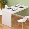 Folding Table, Folding Floating Table Wall Mounted Floating Folding Table Table with Adjustable Steel Bracket Fold Down Wall Mounted Workbench