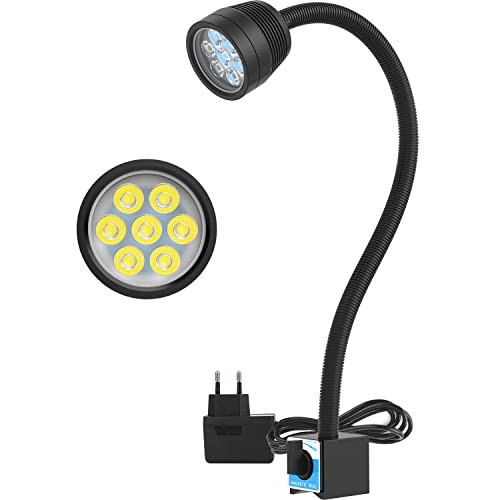Maschinenlampe mit Magnetfuß Magnetische LED Drehmaschine Lampe 14W Flexibel Wasserdicht Arm Licht mit Magnetic Base für Handwerk, CNC, Werkbank Cover