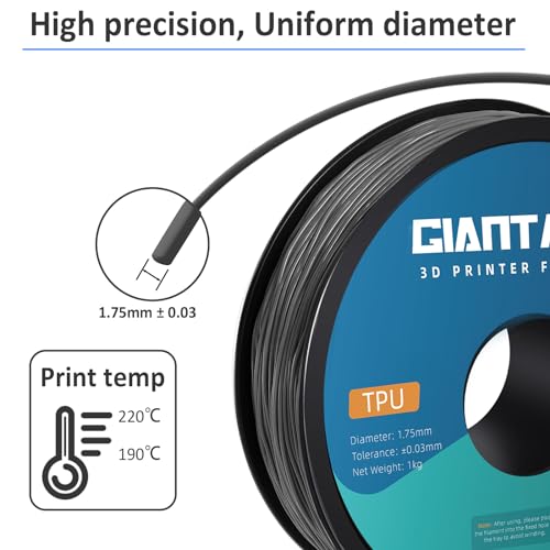 Image of GIANTARM Grey TPU Filament 1.75 mm for Flexible 3D Printers 1 kg