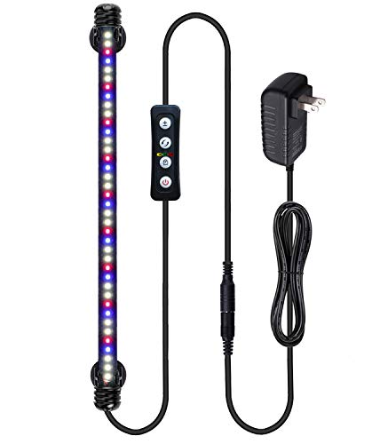 Mingdak 24/7 Submersible Aquarium Light For Fish Tank,Auto Turn On/Off Day/Night Cycle,3 Stage Timer For Timing,3 Lighting Mode,True 660Nm Red Leds,Brightness Adjust,39 Leds 15 Inch #TOP14