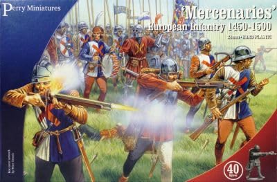 Perry Miniatures WR20 Plastic ‘Mercenaries’, European Infantry 1450-1500, 40 Figuren