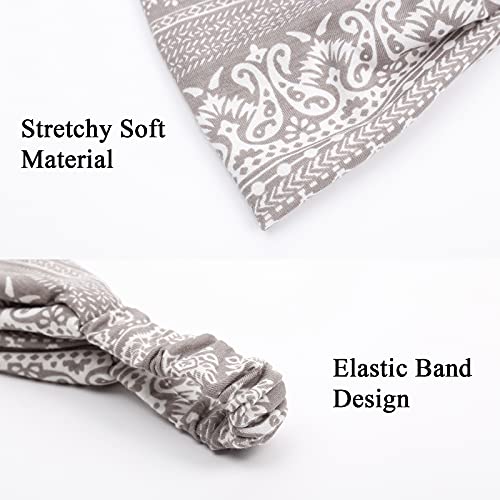 Boho Headbands Leopard Hair Bands Wide Turban African Head Wraps Stretchy Head Bands Stripe Turban Head Scarves For Women And Girls #TOP5