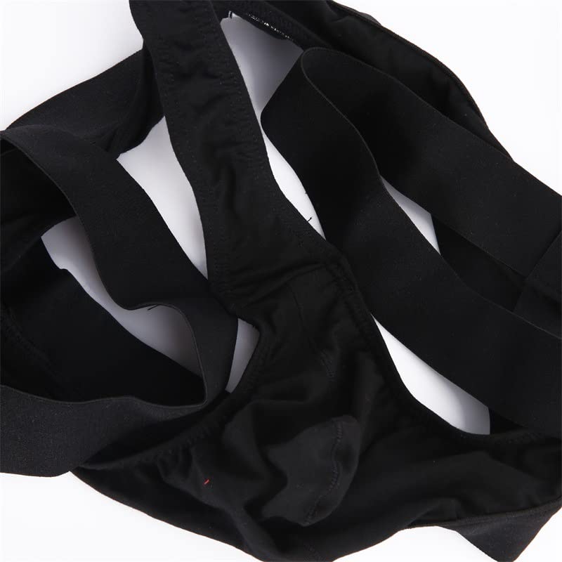 Evankin Men's Thong Underwear Sexy Outfit Legging Straps Sets Tank Tops Chest Straps Tight Fitting Underpants Set4