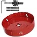 Acrux7 Cornhole Boards Hole Saw Blade, 6in Corn Hole Drilling Cutter for Cornhole Game (Red, 150mm), Heavy Duty Hole Saw