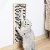 RUMUUKE Cat Scratching Posts Floor or Wall Mounted with Wooden Natural Sisal Cat Scratcher for Indoor Cats or Kittens Scratch Pad Keep Cats Health