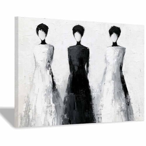 Croquis de femme monochrome tableau toile XENIOU decoration murale salon