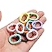 O Ring Clips 30pc Colorful Metal Oval Ring Snap Hook Spring Clasps Clips Key Connectors for Plumbing, Automotive & Industrial Equipment(Lake Green)