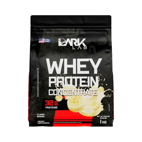 Whey Protein Concentrado Dark Lab, 1kg, Banana, Ganho de Massa Muscular