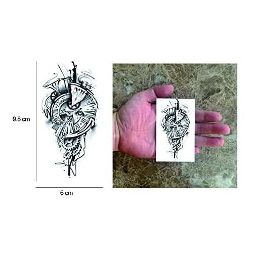 Wyuen 24 Sheets Abstract Temporary Tattoo Sticker Pirate Skull Tattoos Body Art Waterproof Hand Fake Stickers W20 #TOP1
