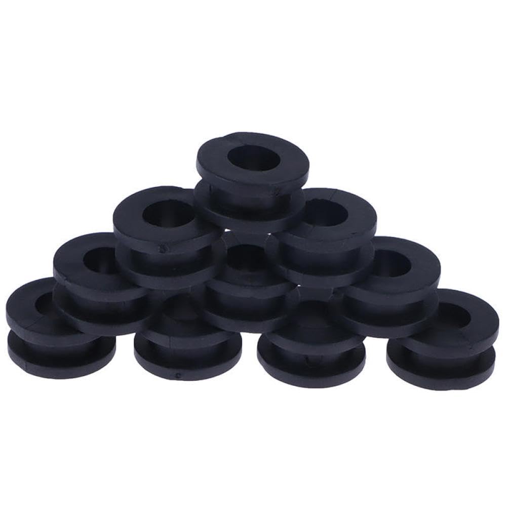 Motorcycle Side Cover Rubber Grommets Gasket Fairings 10Pcs Set 18x10x9mm