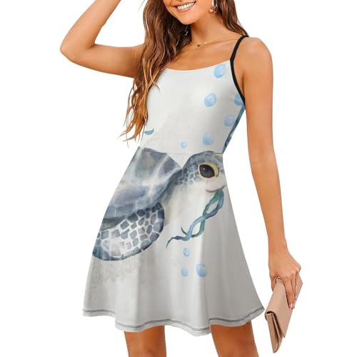 Robe d'été à bretelles spaghetti et jupe courte de plage sans manches