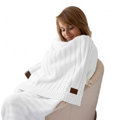 Dalisa Denise GOTS-Zertifizierte Bio-Baumwolle Strickdecke...