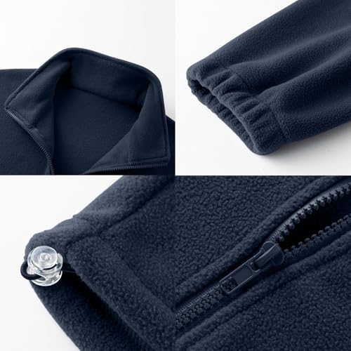 Pull manches longues couleur unie avec col montant zippé décontracté - 4
