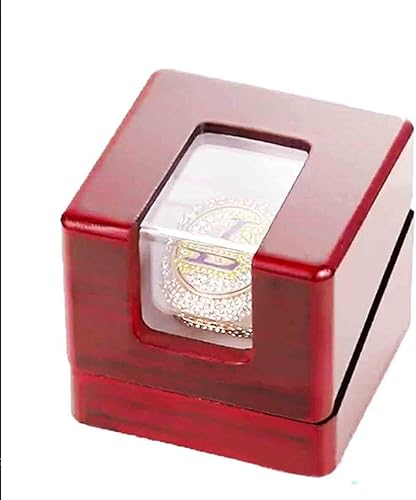 Miniatura 3 de NW Championship Ring Display Case Single Box Real Wood Soporte individual 1 ranura Regalo para fanáticos de los deportes