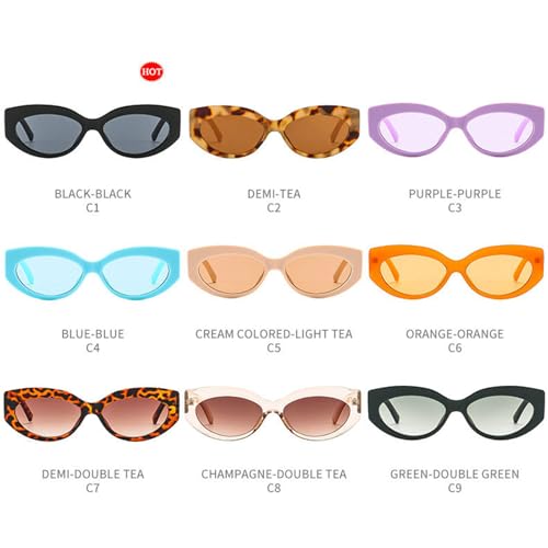 willochra Retro Unique Irregular Cat Eye Sunglasses Women Fashion Designer Shades UV400 Men Leopard Oval Sun Glasses3