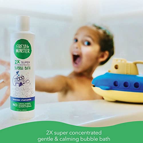 Fresh Monster Kids Bubble Bath, 2X Super Concentrated Bubble Bath For Kids, Hypoallergenic, Calming Lavender (1 Count, 8.5Oz) #TOP2