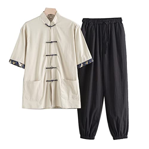 Uniforme chinois de Kung Fu FAMMIX en coton et lin : vêtements de Tai Chi et méditation