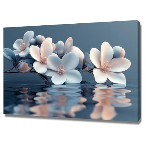 Tableau fleurs et branches sur l'eau pour créer un salon zen et lumineux