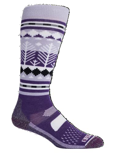 Burton Women's Performance Midweight Socks, Snowy Pines, Medium-Large