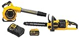 DEWALT DCKO667X1 60V MAX Brushless Chainsaw/Blower Combo Kit, Yellow/Black