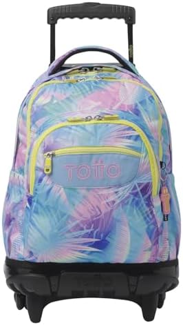 TOTTO - Mochila Escolar con Ruedas, Modelo Renglones, Capacidad 2...