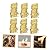 Mikikit 50pcs Natural Wood Firelighters Carbon Wax Stick BBQ Grill Camping Starter for Charcoal Grills