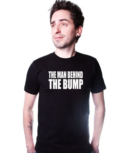 The Man Behind The Bump T-Shirt Newborn Baby Dad TEE Pregnant Maternity To Be