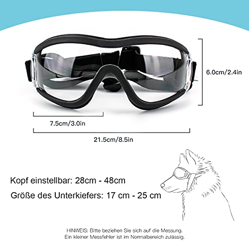 Pedomus Dog Sunglasses Dog Goggles Adjustable Strap For Travel Skiing And Anti-Fog Dog Snow Goggles Pet Goggles For Medium To Large Dog #TOP3