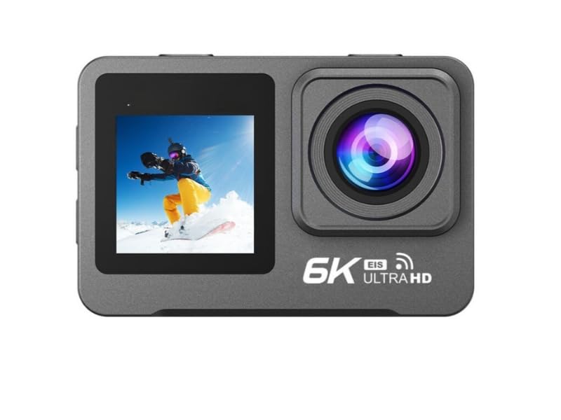 AUSHA 6K Action Camera with Dual Touch Screens | 50MP Ultra HD Photo |170° Wide Angle Lens | EIS Stabilization | Waterproof 30M | WiFi Connectivity | Remote | 256GB SD Card Support Vlogging Camera (B0DDXFDF42) Amazon Price History, Amazon Price Tracker