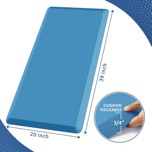Image of 0.8 inch Thick Kitchen Mat Cushioned Anti Fatigue Rug Comfort Floor Mats | Water-Resistant, Non-Slip, Easy to Clean Comfort Floor Mat for Kitchen, Sink & Office, Multiple Colors & Sizes, 39 inch x 20 inch