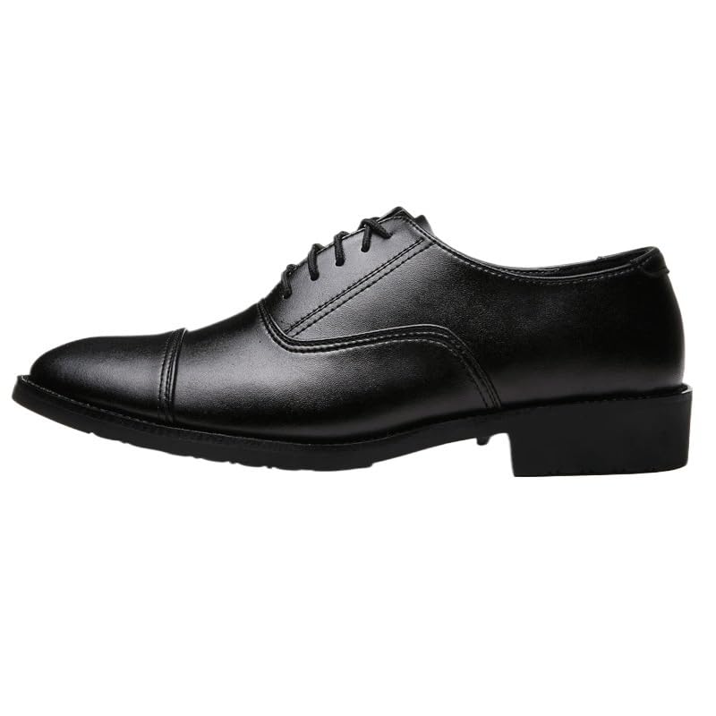 Executive Lace-Up Business Dress Shoes Men Genuine Leather Formal Work Hotel Staff Shoes
