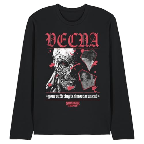 T-shirt Stranger Things Vecna manche longue noir unisexe