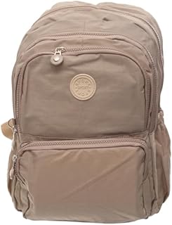 Womens Waterproof Divided Backpack Contains 4 Zipper Pockets With Deep Side Suitable Pockets For Daily Use - Coffee