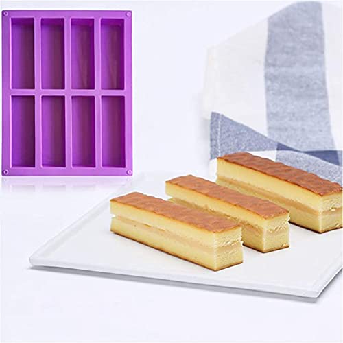 Molde de silicona rectangular para chocolate tarta de queso y cornbread casero 8